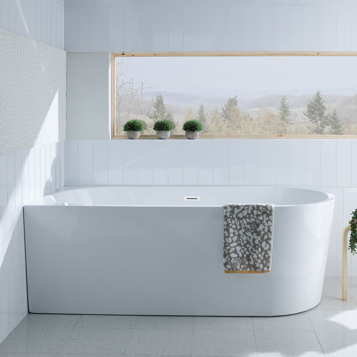 Barmouth J Shape Freestanding Bath 1500 x 750mm Left Hand