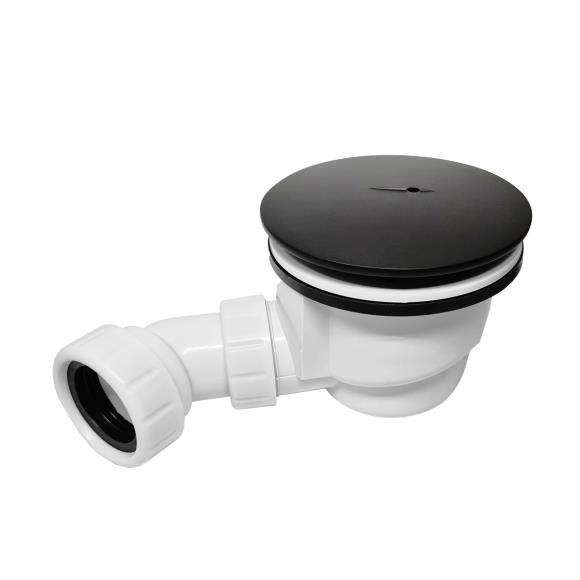 CAWA04BL Shower Waste & Trap 90mm Matt Black