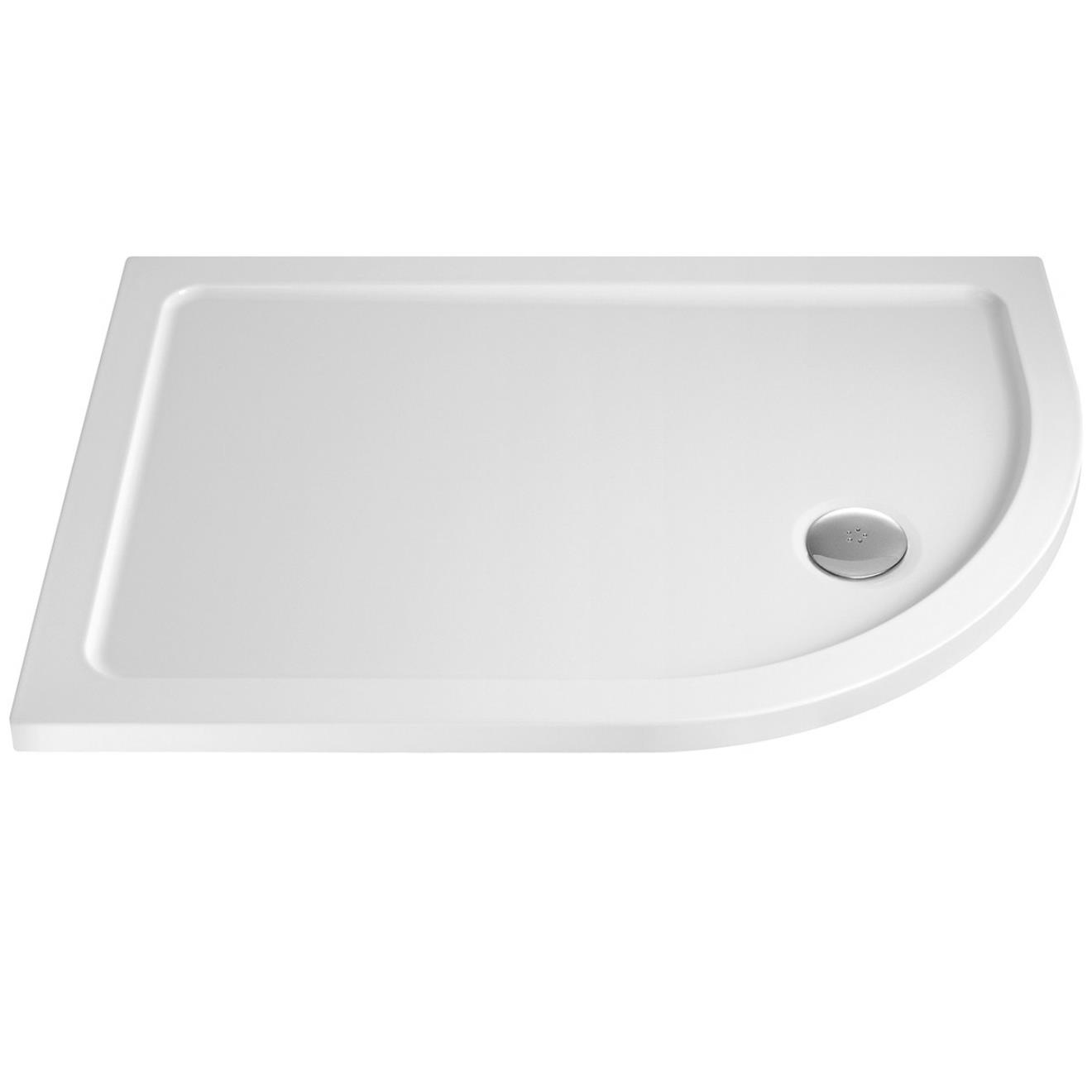 MX Elements Antislip Offset Quadrant Shower Tray White 900 x 800mm Right Hand