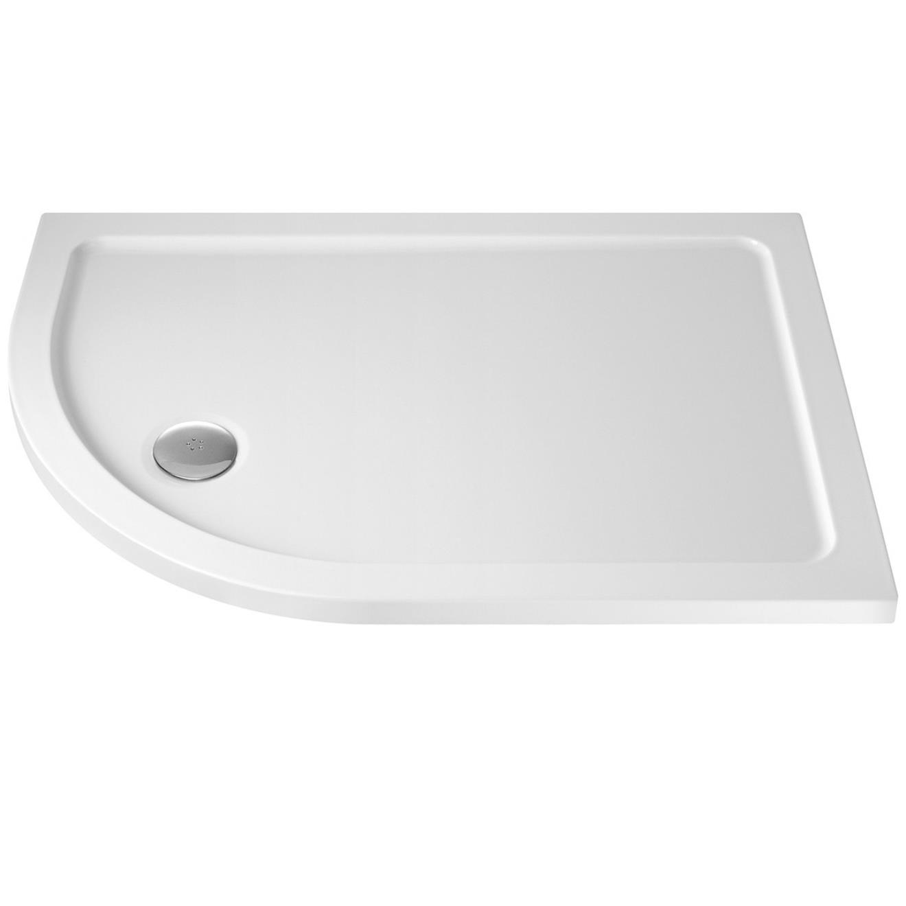 MX Elements Antislip Offset Quadrant Shower Tray White 1000 x 900mm Left Hand