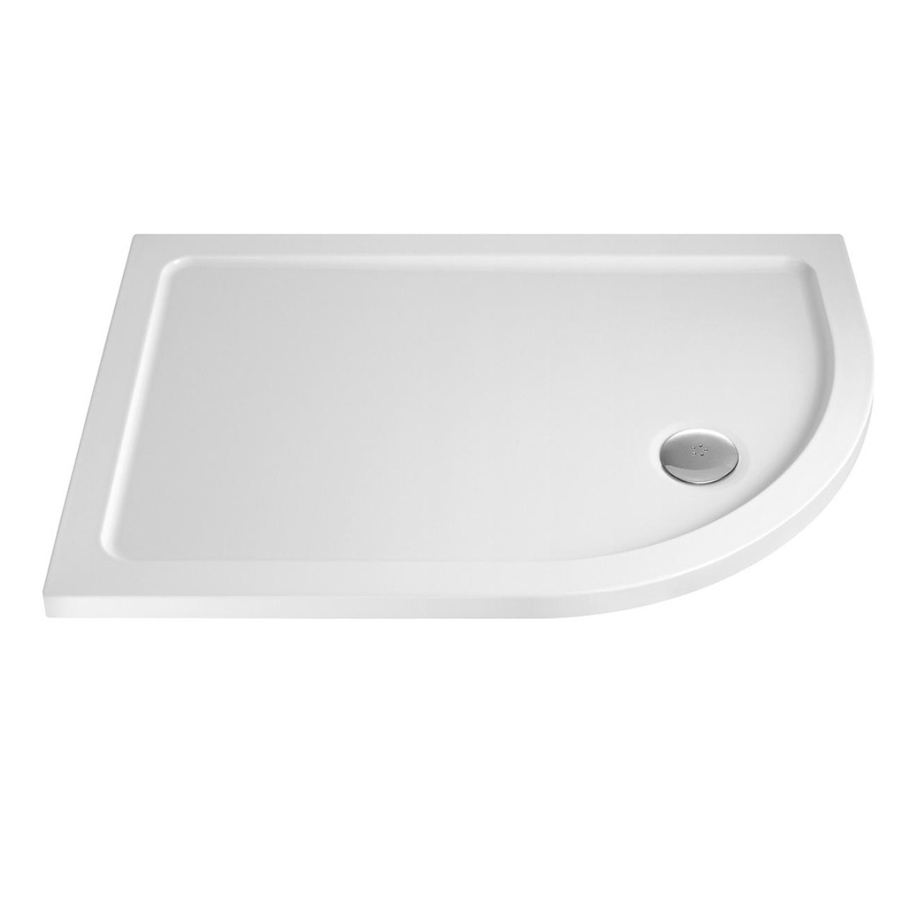 MX Elements Antislip Offset Quadrant Shower Tray White 1100 x 800mm Right Hand