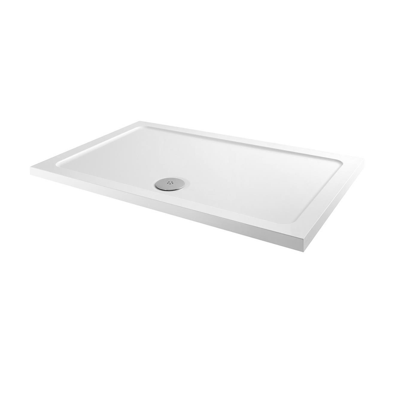 MX Elements Antislip Rectangular Shower Tray White 800 x 760mm