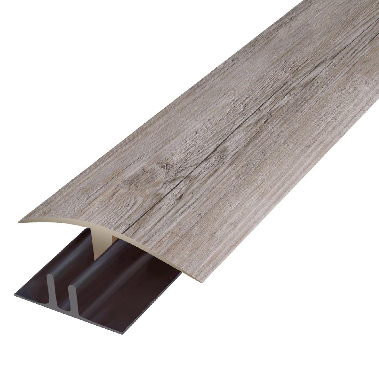 Hydro Step PVC Universal Flooring Threshold Bar Grey Oak 900mm