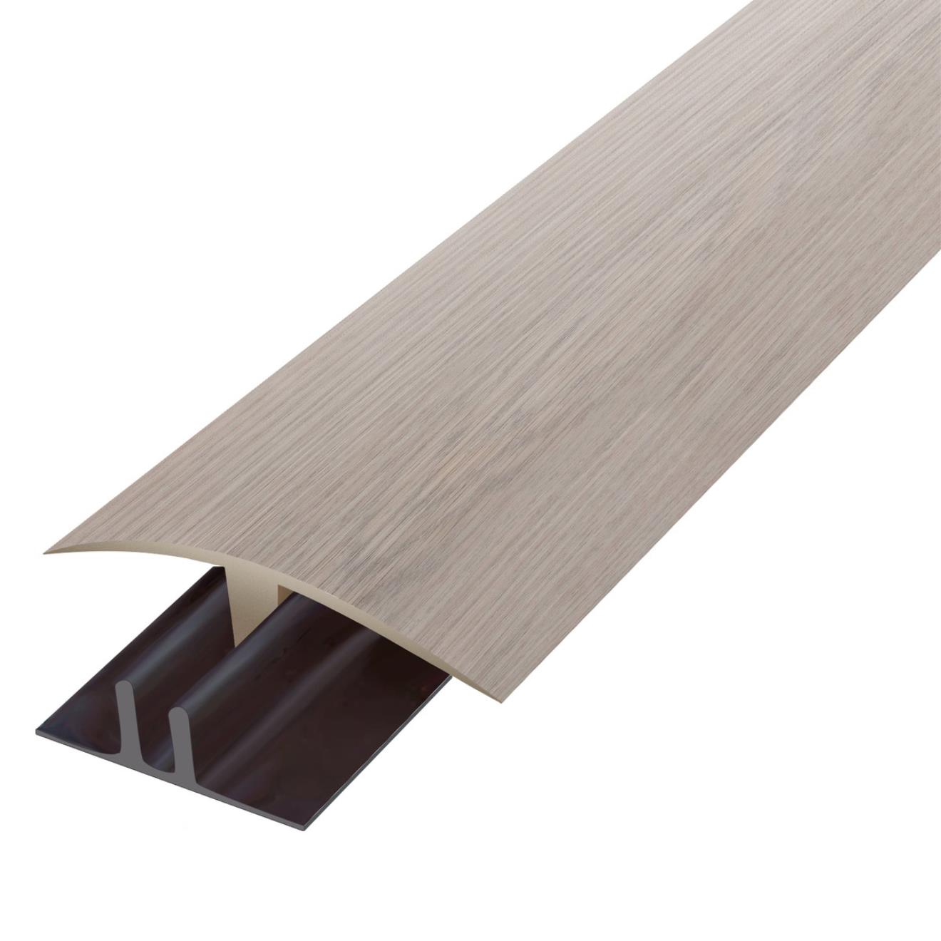 Hydro Step PVC Universal Flooring Threshold Bar Silver Ash 900mm