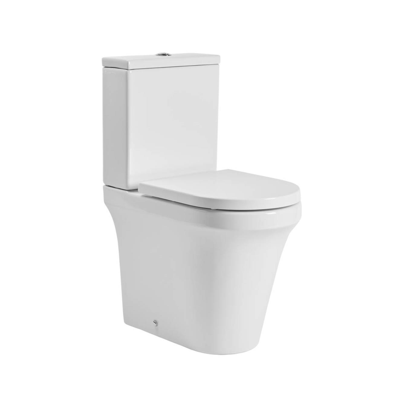 Aerial Comfort Height Close Coupled Closed Back Rimless Pan & Cistern Inc Soft Close Seat