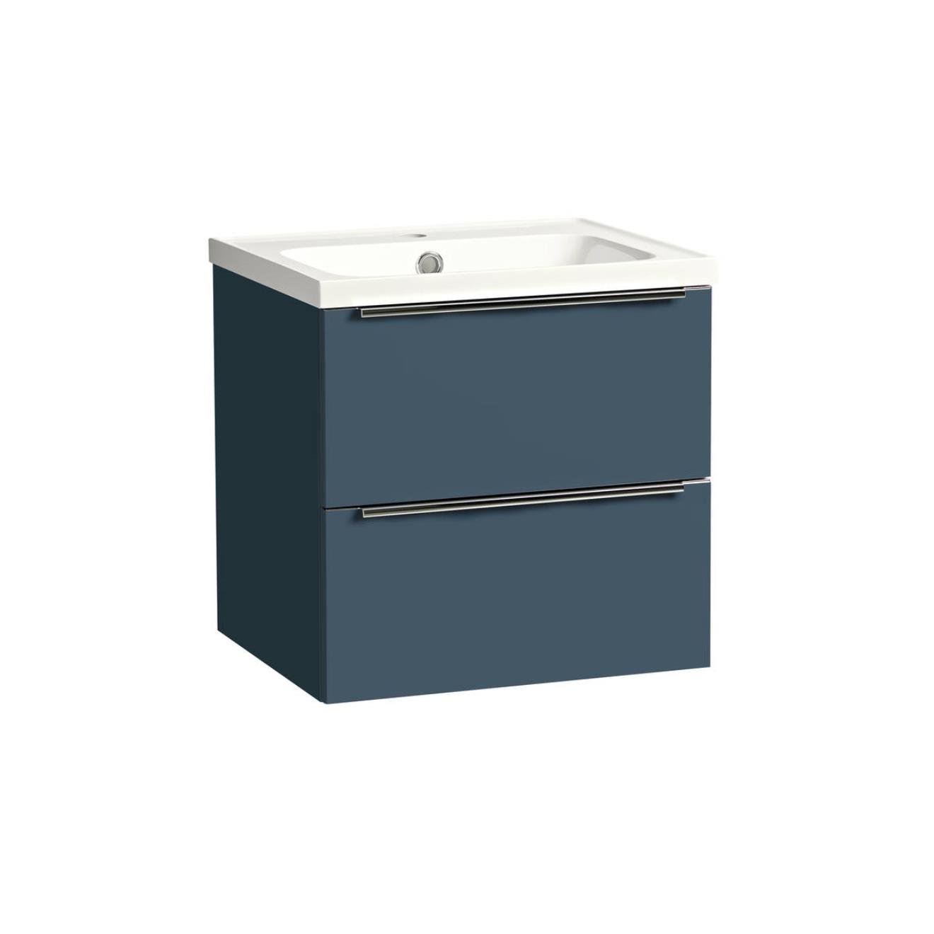 Cadence Wall Hung Vanity Unit & Isocast Basin Oxford Blue 500mm