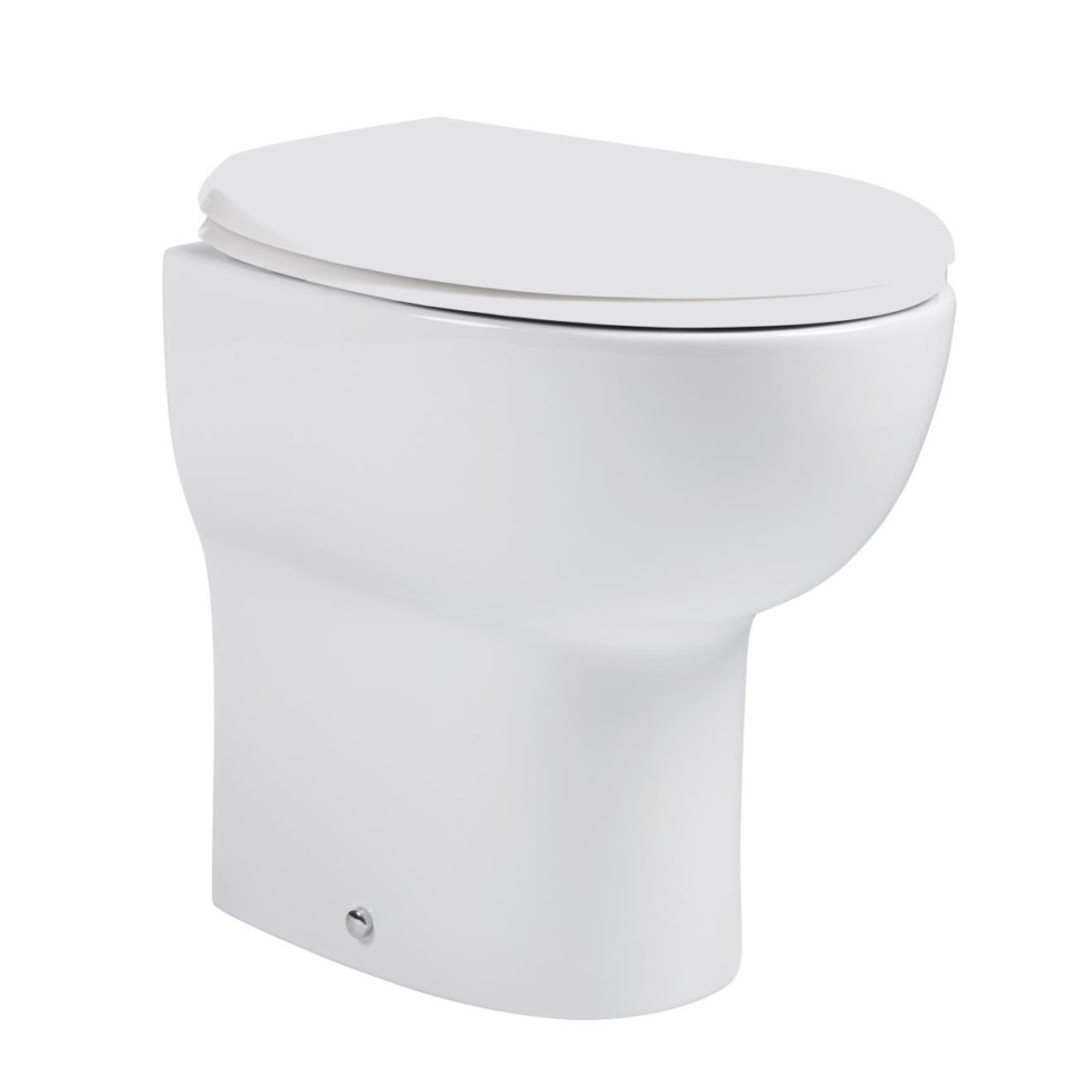 Loft Comfort Height Back To Wall Rimless Pan & Soft Close Seat White