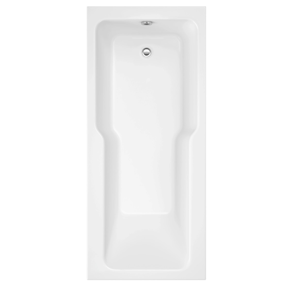 Evolve Single Ended Shower Bath with Panel & Screen 1700 x 750mm