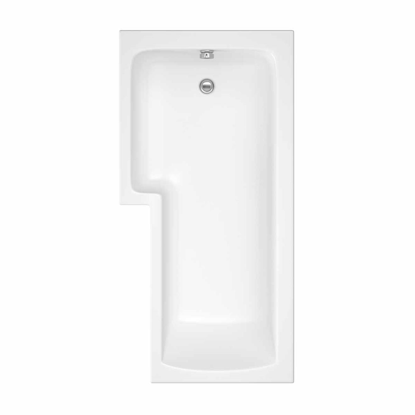 Solarna Trojancast L Shape Shower Bath 1500 x 850 x 700mm Left Hand