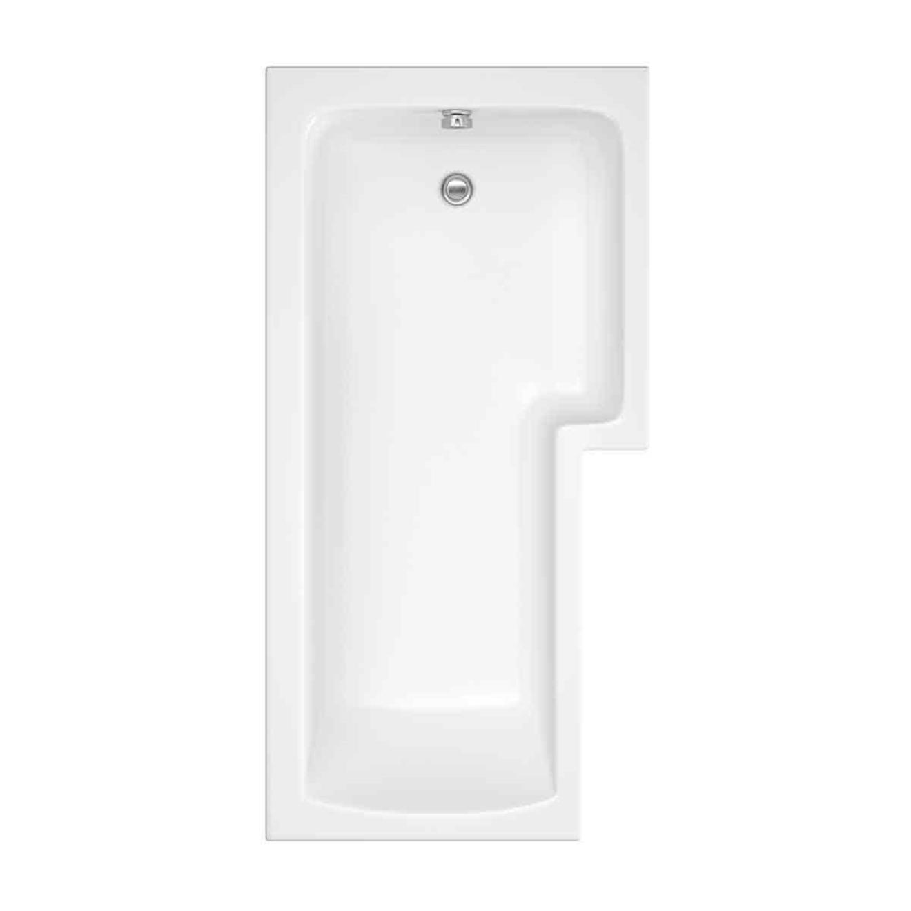Solarna Trojancast L Shape Shower Bath 1500 x 850 x 700mm Right Hand